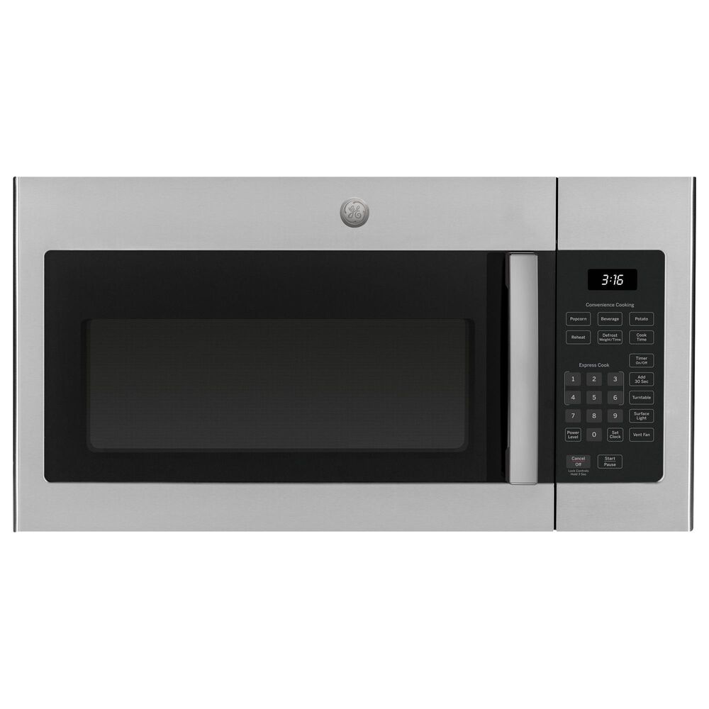 GE 3-Piece Kitchen Package with 30&quot; Free-Standing Gas Range and 1.6 Cu. Ft. Microwave Oven in Stainless Steel and Gray, , large
