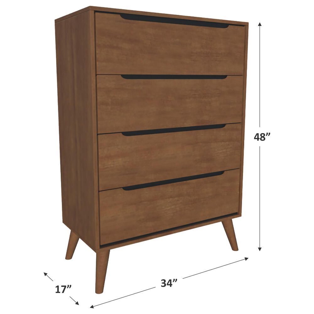Furniture of America Lennart 4-Drawer Chest in Oak, , large