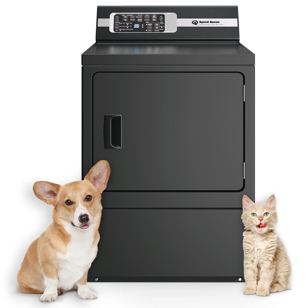 Speed Queen 7.0 Cu. Ft. Electric Dryer with Steam and Pet Plus in Black, , large