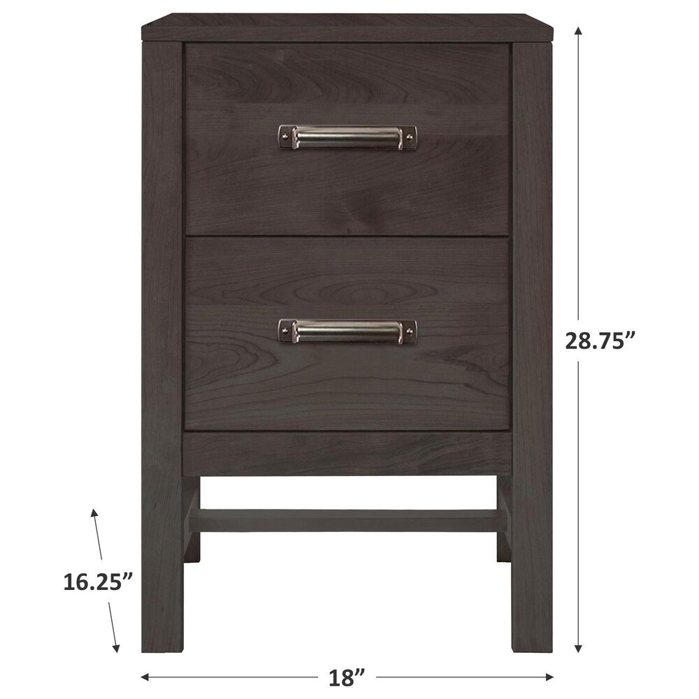 Fleming Furniture Co. Rochester 2 Drawer Narrow Nightstand in Mineral Gray, , large