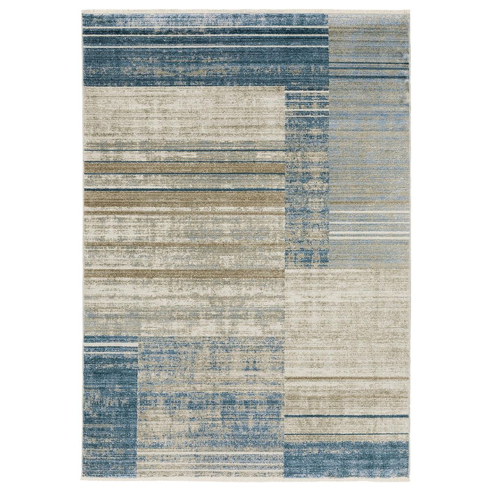 Oriental Weavers Bauer Geometric Lines 7"10" x 10"10" Blue Area Rug, , large