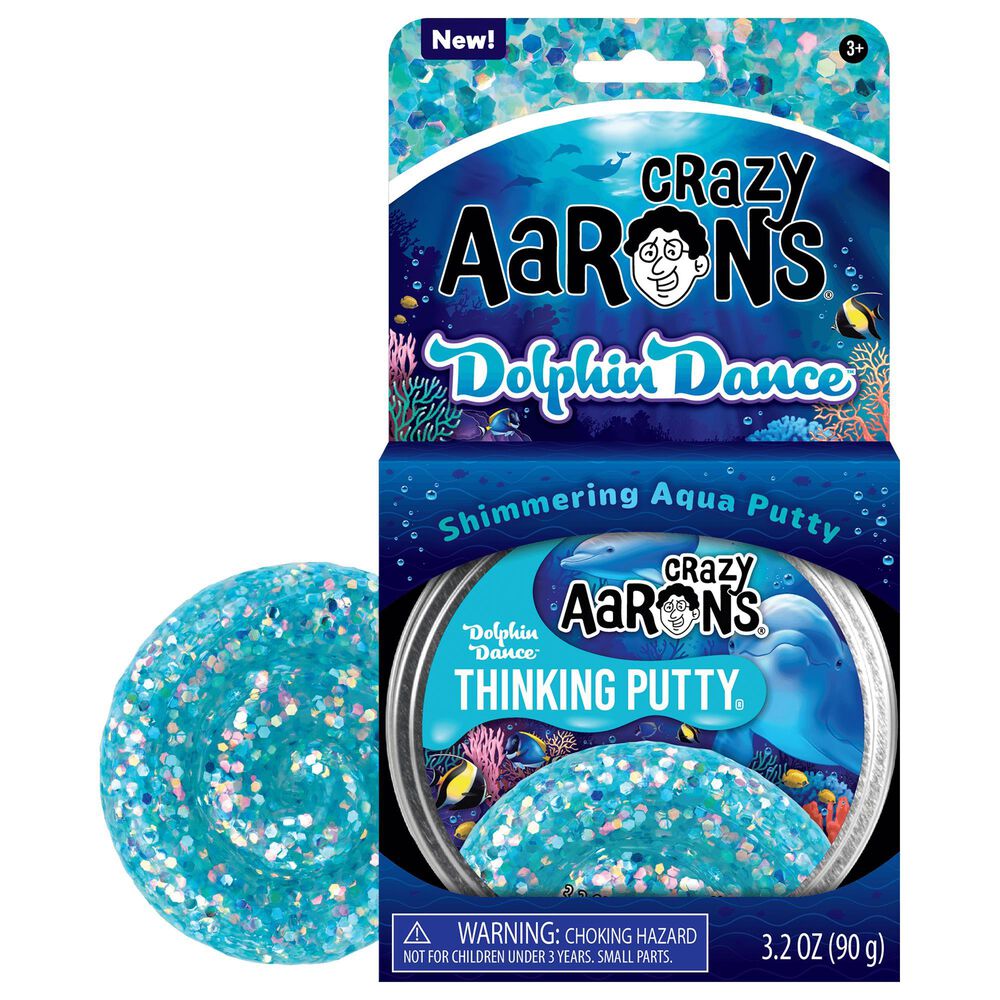 Crazy Aaron&#39;s Dolphin Dance Simmering Aqua Putty, , large
