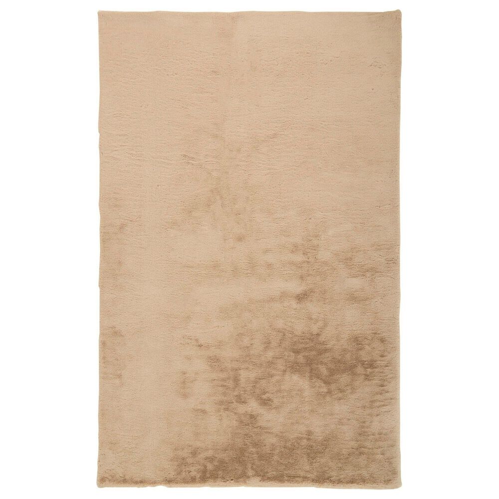 Feizy Rugs Luxe Velour 6"7" x 9"6" Beige Area Rug, , large