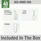 Hunter Sea Wind 48" Outdoor Ceiling Fan in White, , large