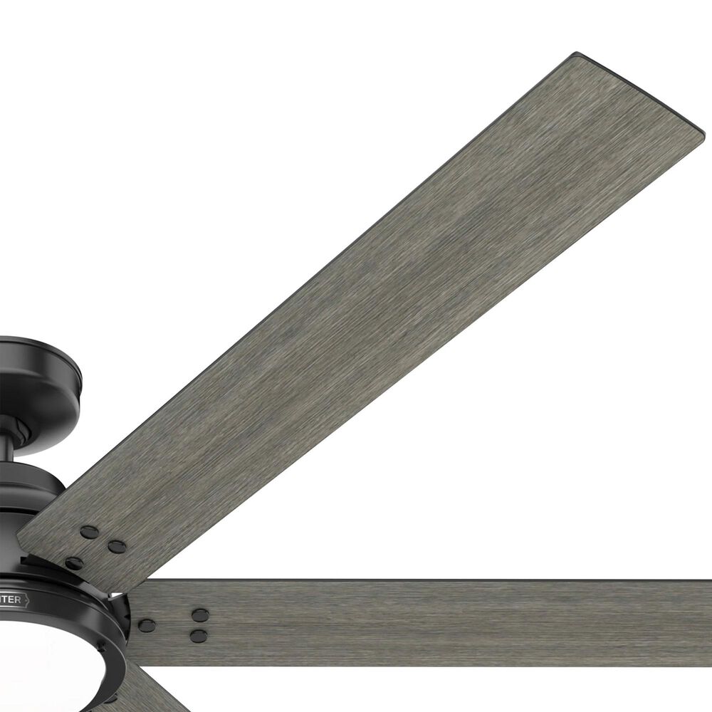 Hunter Gravity 72&quot; Ceiling Fan with LED Light in Matte Black, , large