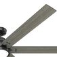 Hunter Gravity 72" Ceiling Fan with LED Light in Matte Black, , large