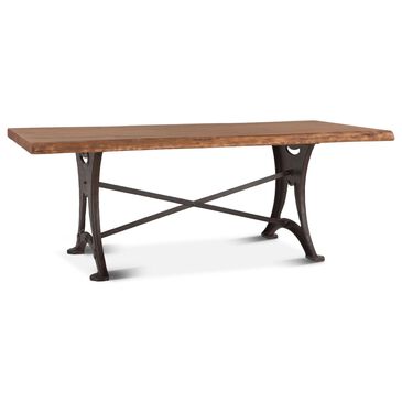 Home Trends & Design Organic Forge 80" Dining Table in Raw Walnut and Antique Zinc - Table Only, , large
