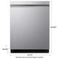 LG Top Control Smart Dishwasher with TrueSteam and Dynamic Heat Dry in Stainless Steel, , large