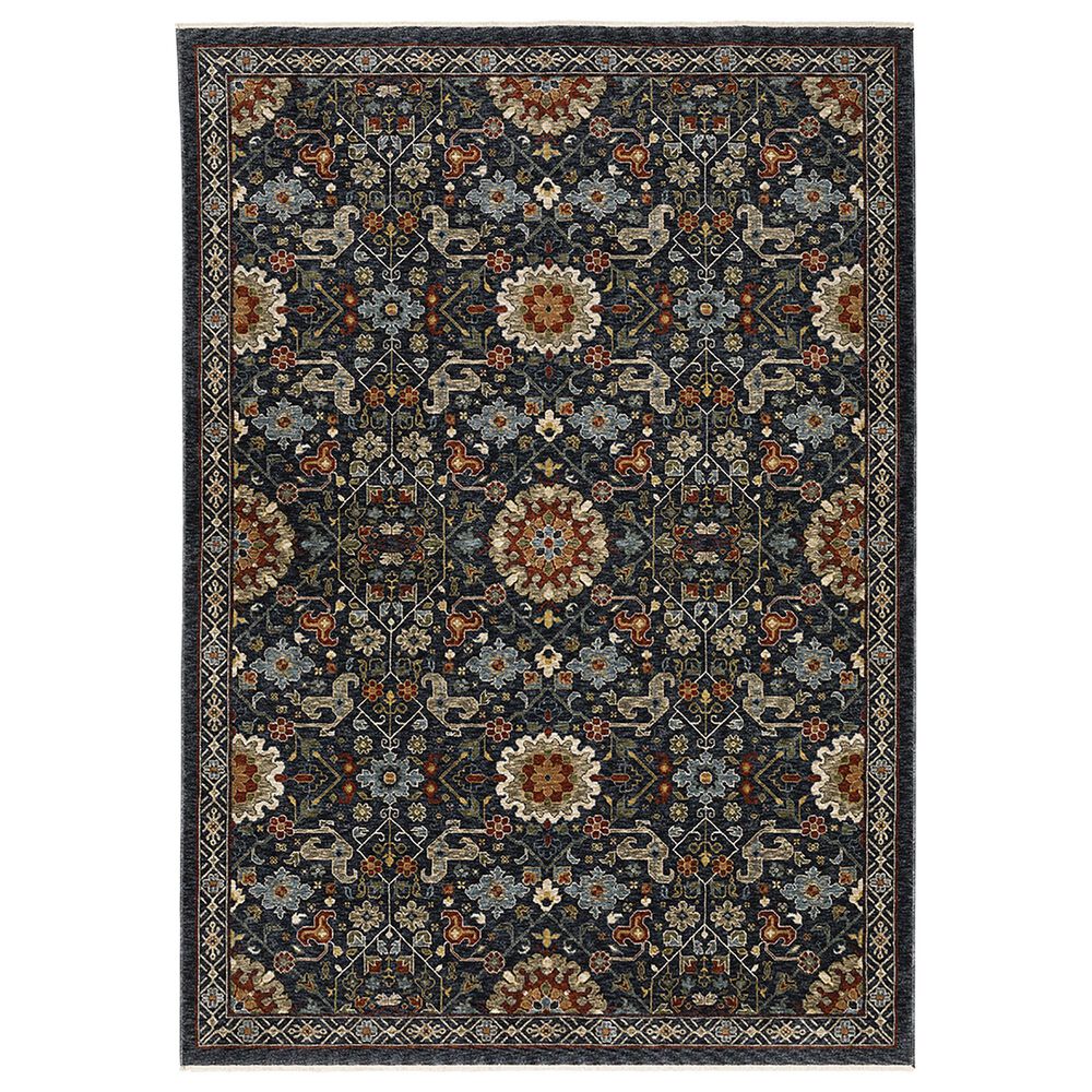 Oriental Weavers Aberdeen Floral 9"10" x 12"10" Blue Area Rug, , large