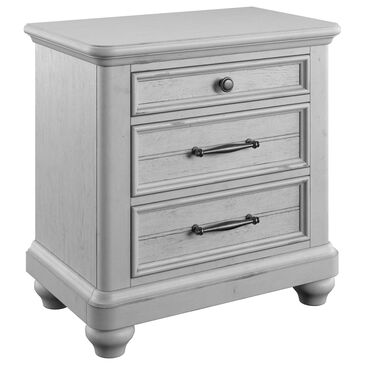 Golden Wave Furniture New Haven 3-Drawer Nightstand in Oyster Shell, , large