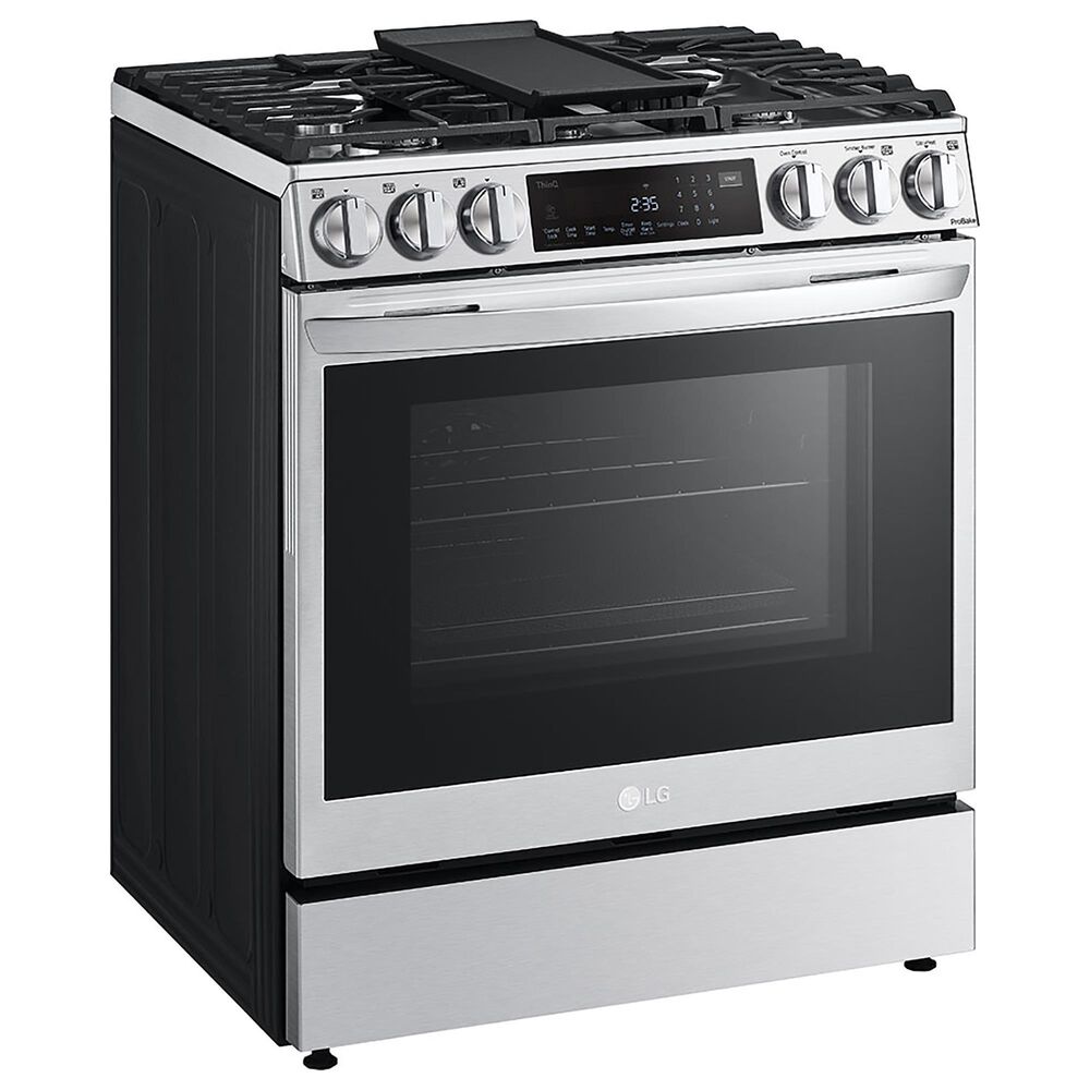 LG 6.3 Cu. Ft. Smart Wi-Fi Enabled ProBake Convection InstaView Slide-In Gas Range with Air Fry in Print Proof Stainless Steel, , large