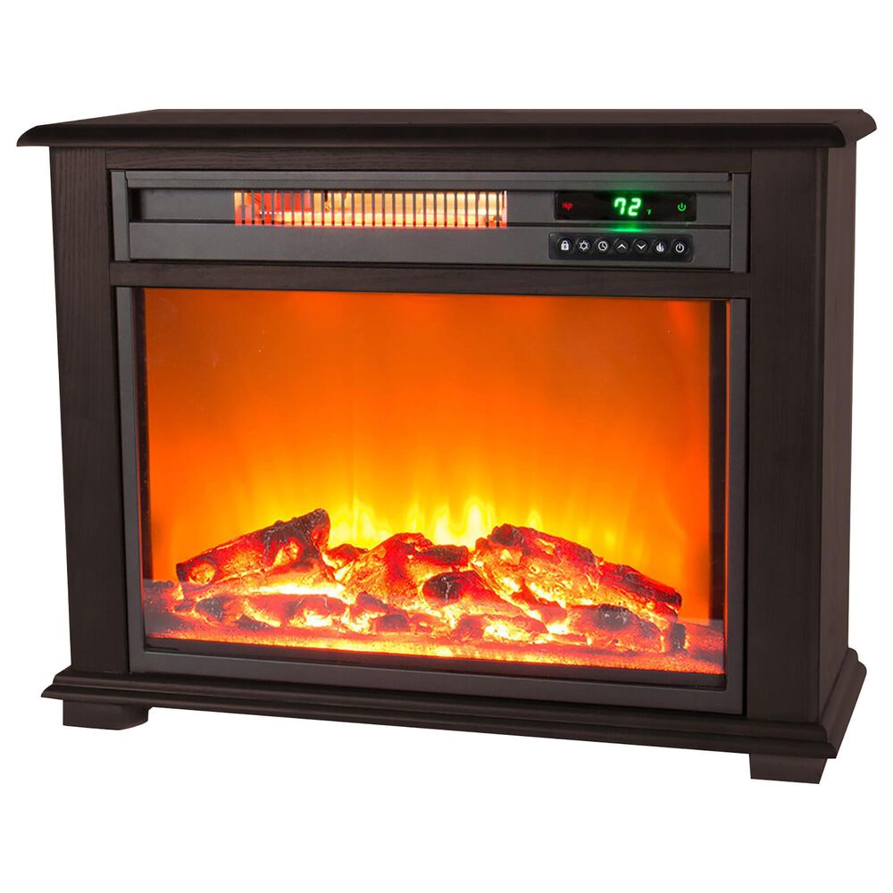 Lifesmart LifeSmart Fireplace Heater in Dark Walnut, , large