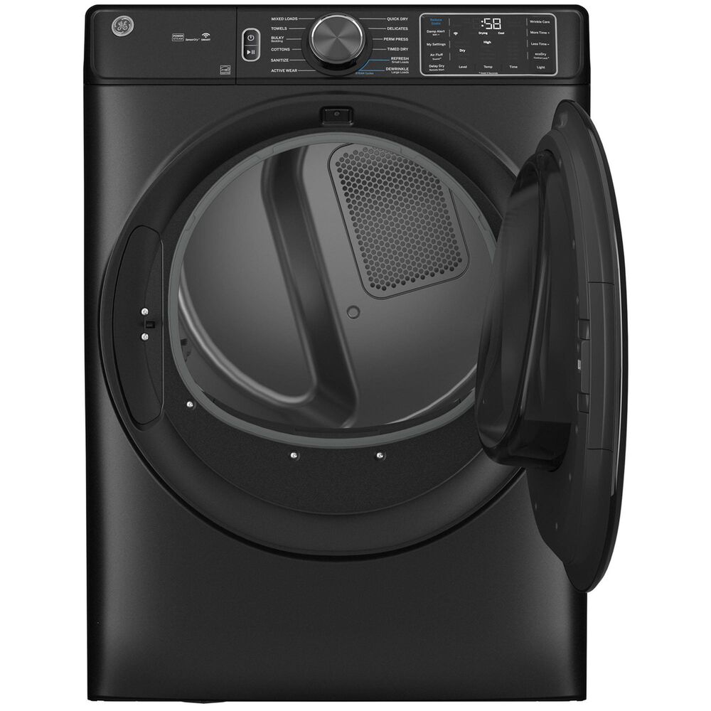 GE Appliances 7.8 Cu. Ft. Capacity Smart Front Load Gas Dryer with Steam and Sanitize Cycle in Carbon Graphite, , large