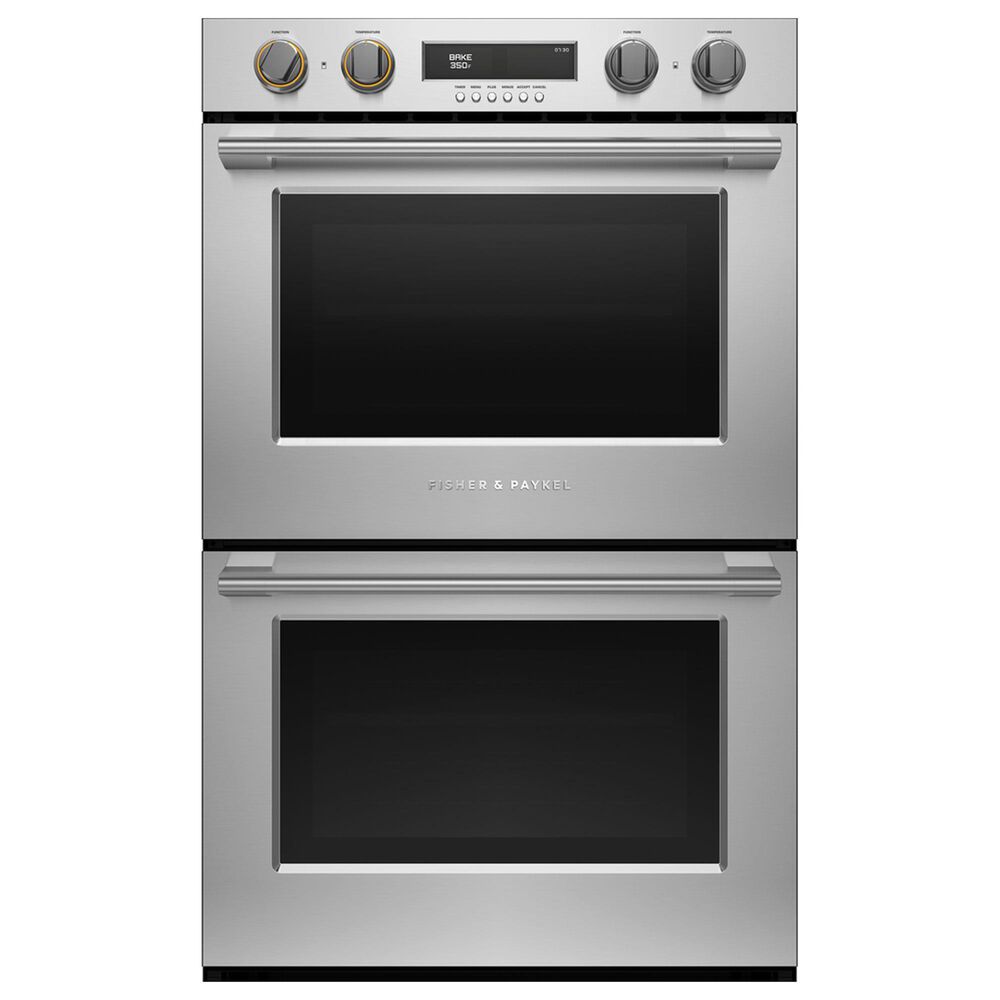 Fisher and Paykel 30" Double Electric Wall Oven with Convection and AeroTech in Stainless Steel, , large