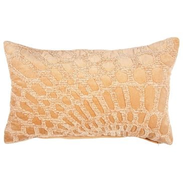 Jeffan International Alden 13" x 21" Embroidered Lumbar Pillow in Gold, , large