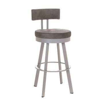 Amisco Barry 26" Swivel Counter Height Stool in Illusion, , large