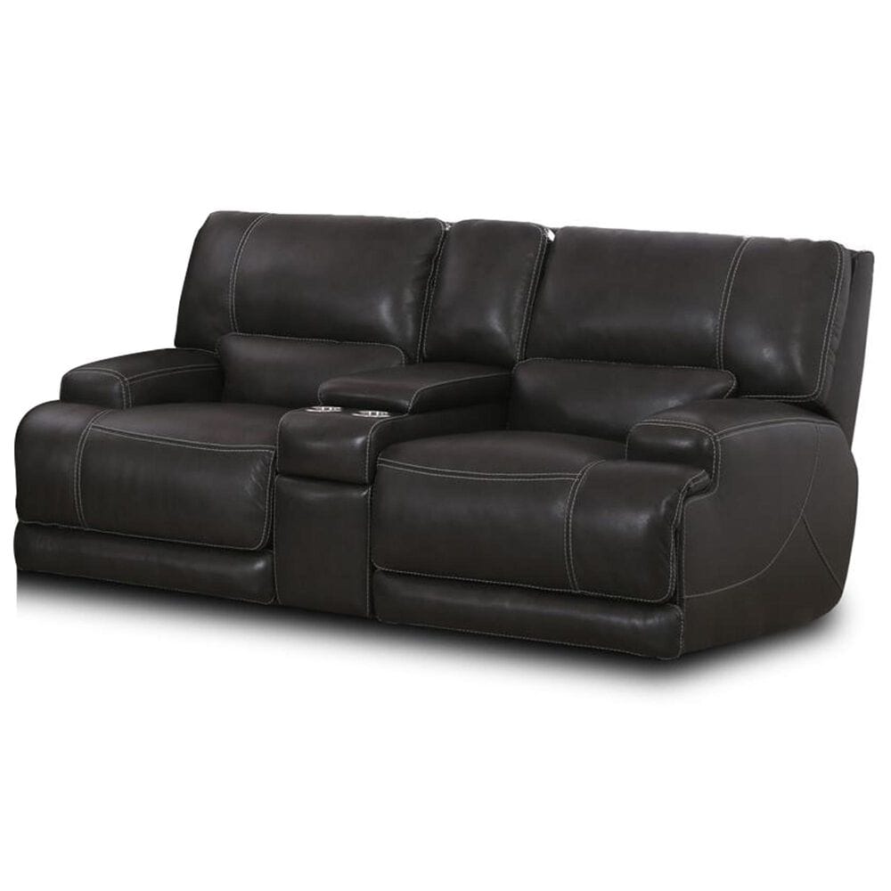 Sienna Designs Leather Power Reclining Loveseat with Console and Power Headrest, , large