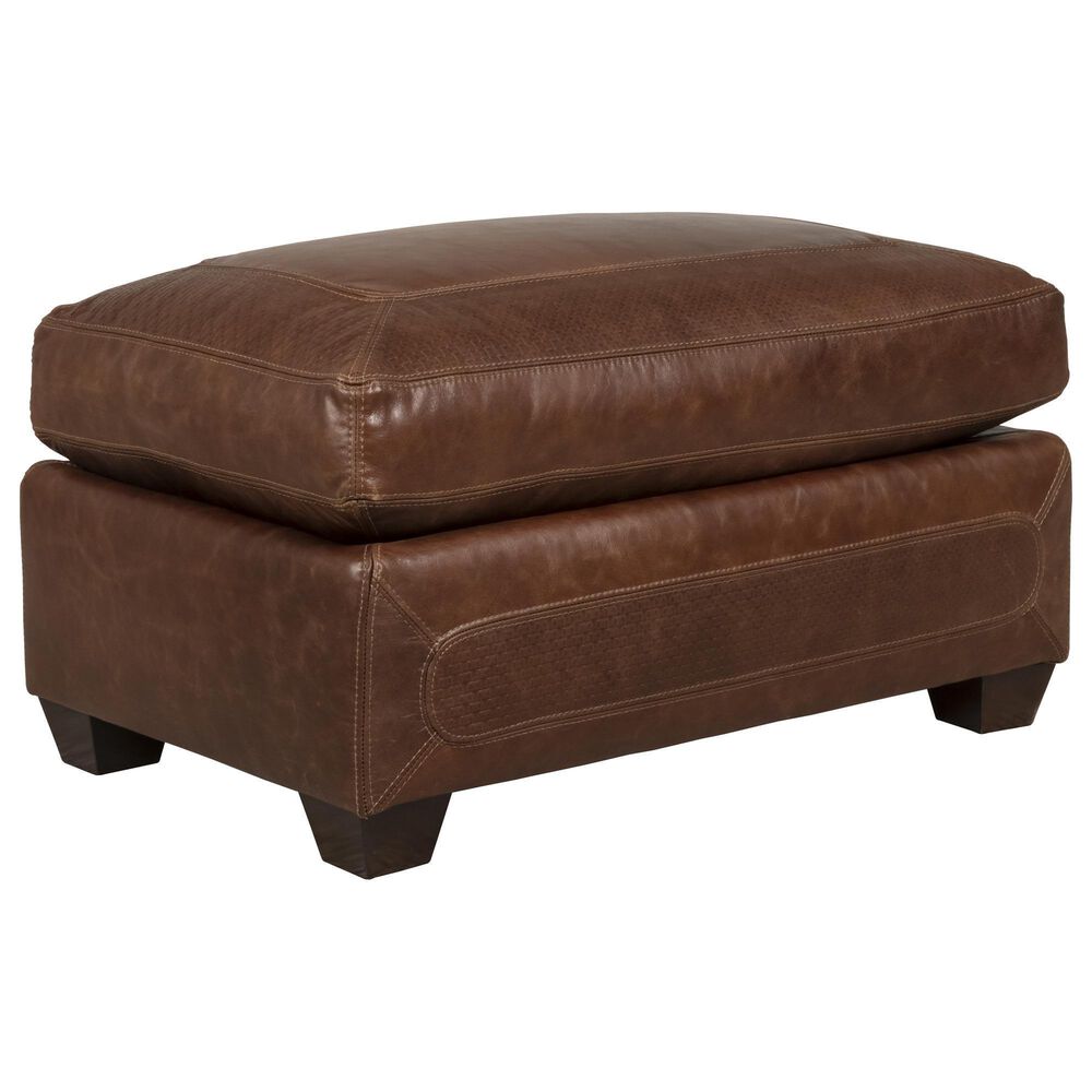 Stickley Furniture Santa Fe Leather Ottoman in Aged Old Leather, , large