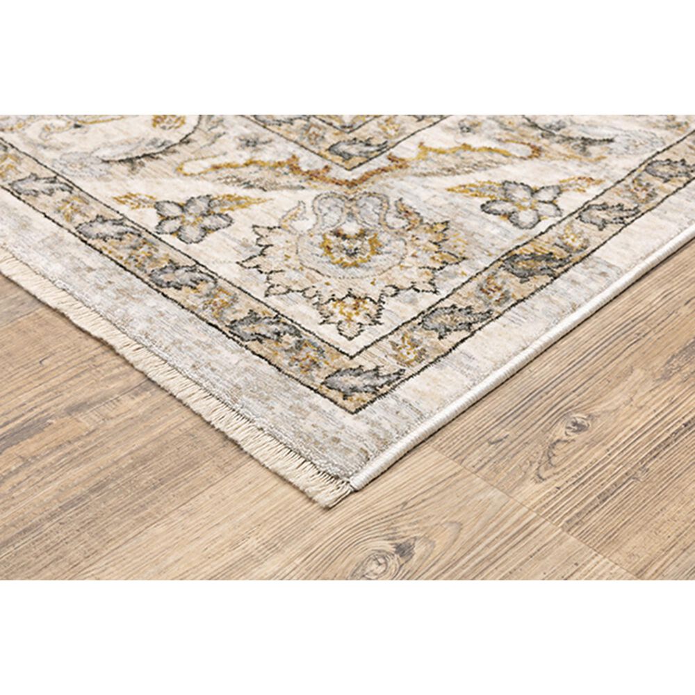 Oriental Weavers Maharaja Nepal 70W 2&#39;3&quot; x 7&#39;6&quot; Ivory and Grey Scatter Rug, , large