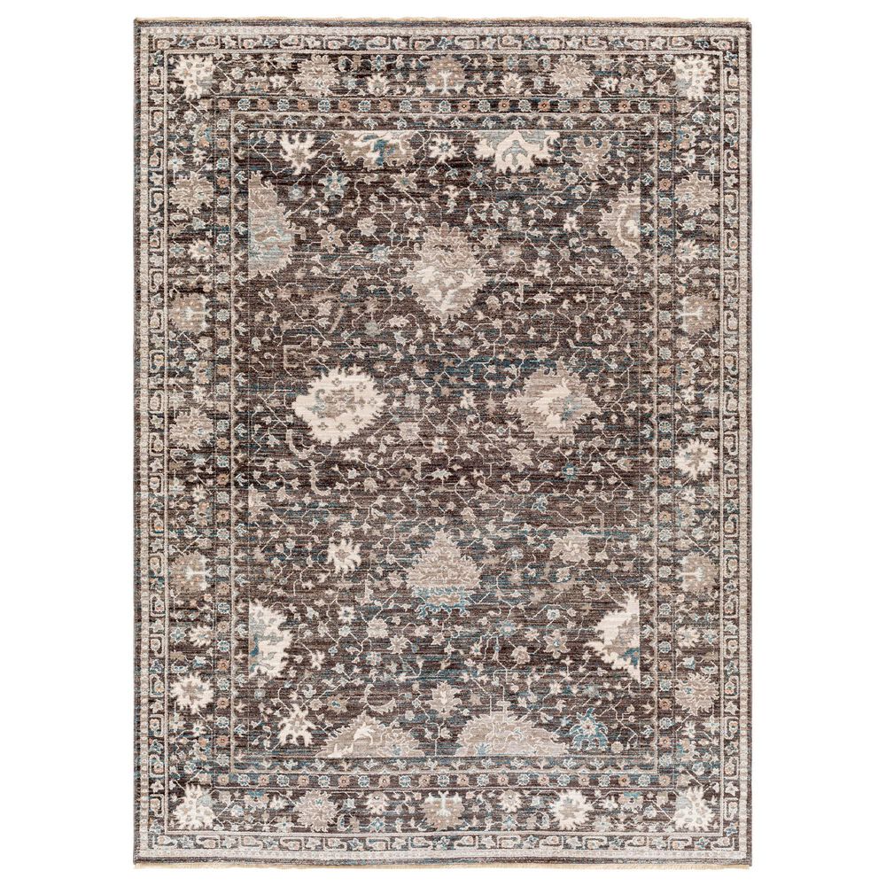 Surya Carlisle 8"10" x 12"6" Dark Brown, Ivory, Light Sage, Dusty Pink, Pale Blue and Olive Area Rug, , large