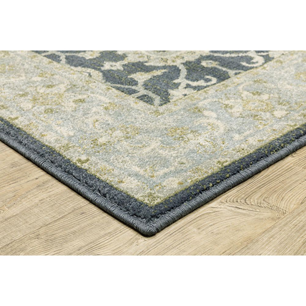 Oriental Weavers Branson Border Medallion 1&#39;10&quot; x 7&#39;3&quot; Blue Runner, , large