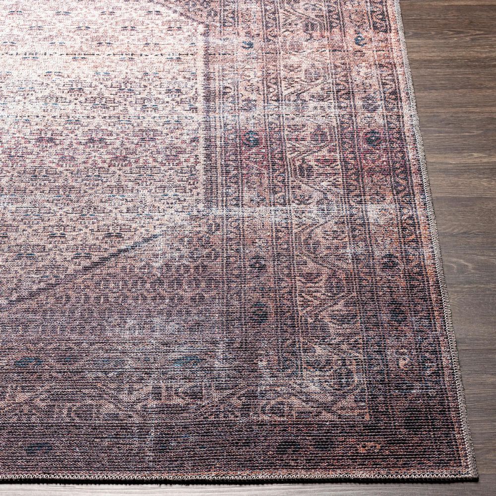 37B Colin 7&#39;10&quot; x 10&#39;2&quot; Plum, Ink Blue, Dusty Pink and Cream Area Rug, , large