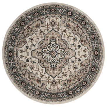 Safavieh Lyndhurst 7" Round Cream and Beige Area Rug, , large