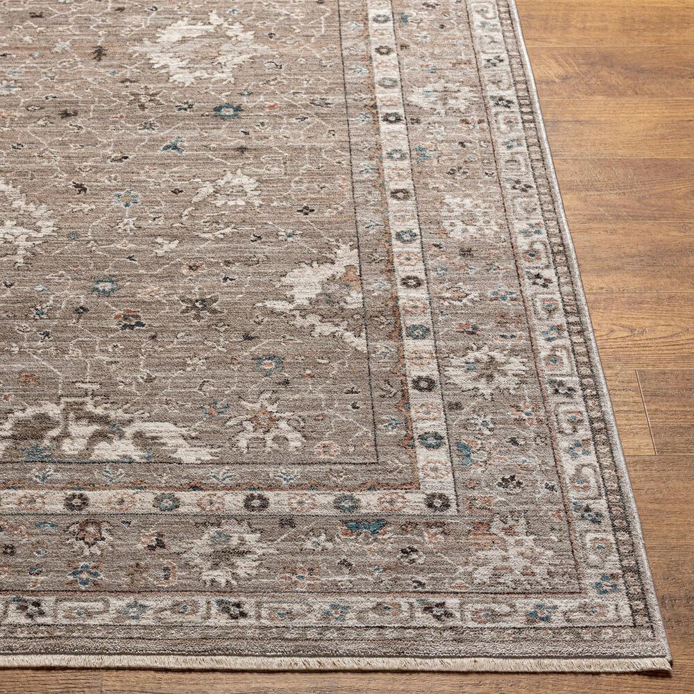 Surya Carlisle 5&#39;3&quot; x 7&#39;9&quot; Sage, Ivory, Pale Blue, Charcoal and Brown Area Rug, , large