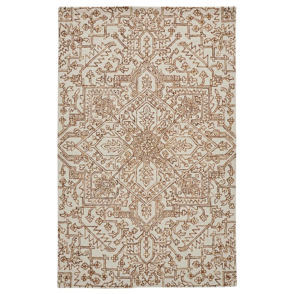 Feizy Rugs Belfort 2" x 3" Ivory and Brown Area Rug, , large