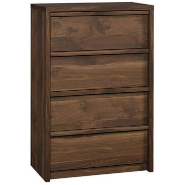 Living Essentials Harvey Park 4 Drawer Chest in Grand Walnut, , large