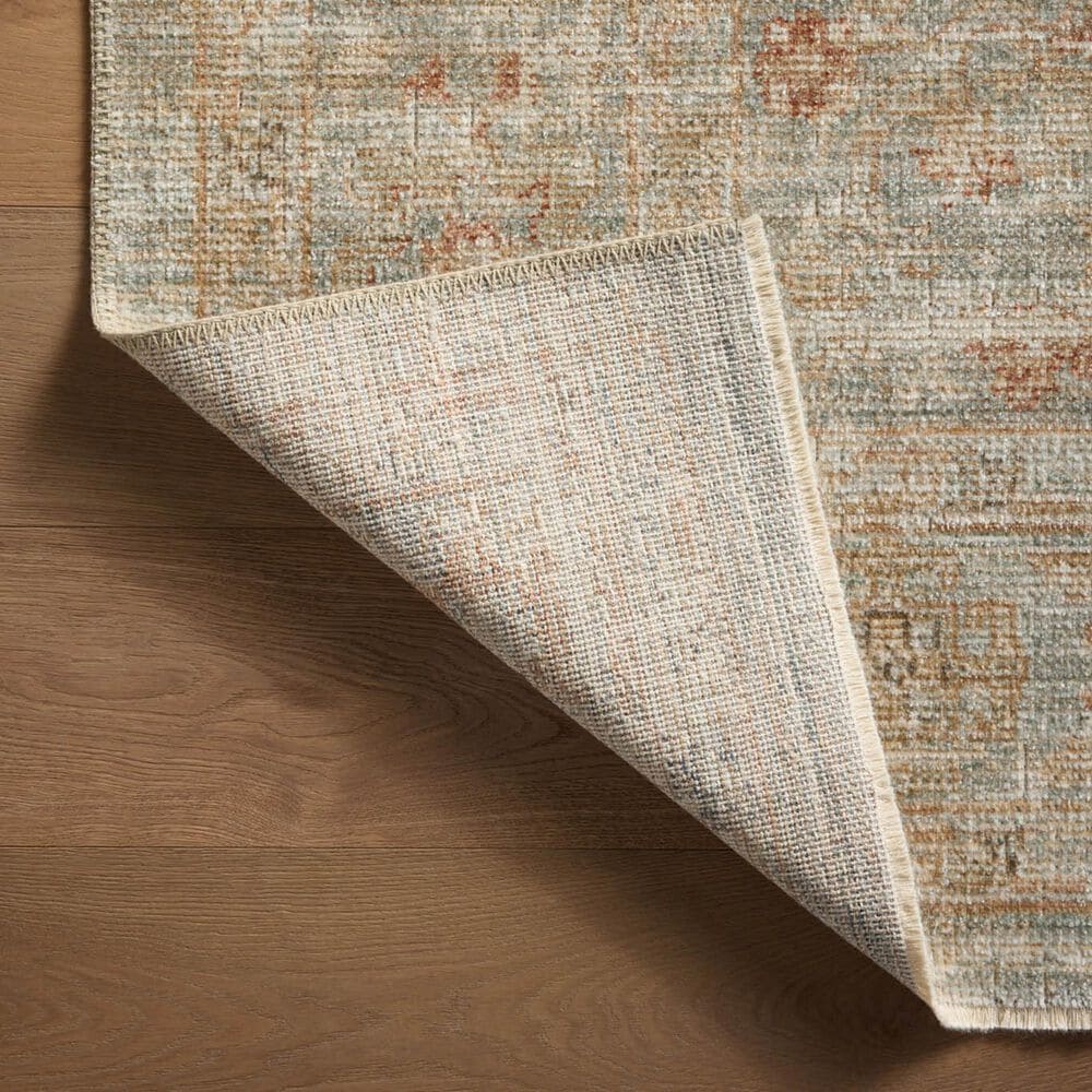 Loloi Heritage 4&#39; x 8&#39; Aqua and Terracotta Area Rug, , large