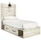 Signature Design by Ashley Cambeck 5 Piece Twin Single Storage Bed Set in Whitewash, , large