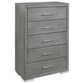 Global Furniture USA Tiffany 5-Drawer Chest in Silver, , large