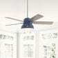 Hunter Mill Valley 52" Outdoor Ceiling Fan with Light in Indigo Blue, , large