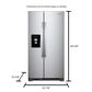 Whirlpool 2-Piece Kitchen Package with 24.6 Cu. Ft. Side-by-Side Refrigerator and 24" Pocket Handle Dishwasher in Stainless Steel , , large