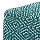 37B Brynnsen Pouf in Teal and Ivory, , large