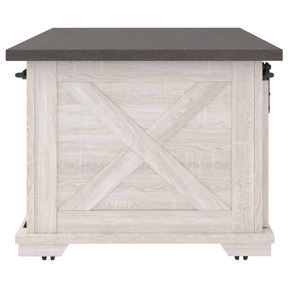 Signature Design by Ashley Dorrinson Cocktail Table in Gray and Antiqued White, , large