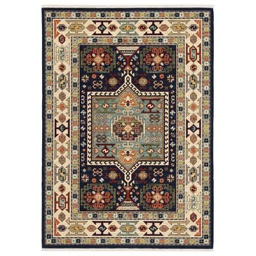 Oriental Weavers Lilihan Medallion 041H6 9"10" x 12"10" Blue Area Rug, , large