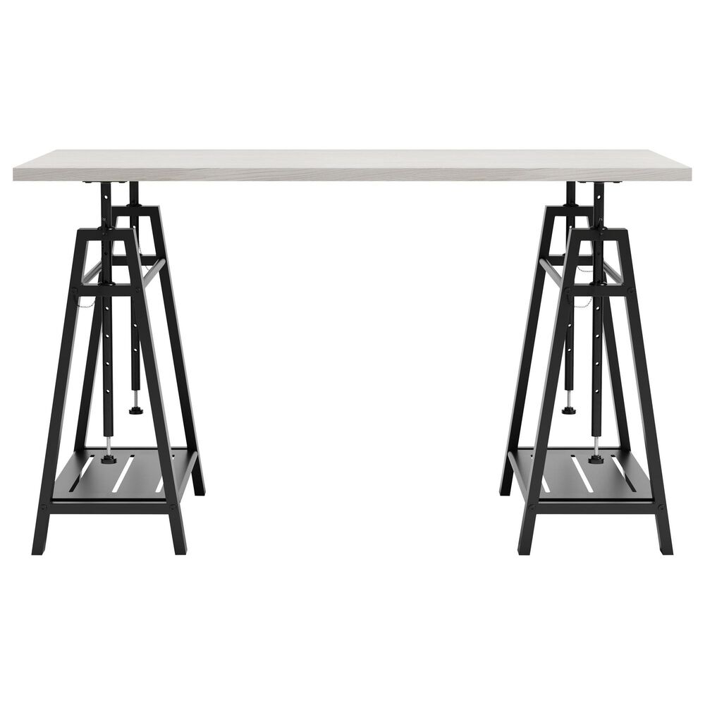 Signature Design by Ashley Bayflynn Adjustable Height Desk in Gunmetal and Whitewashed, , large
