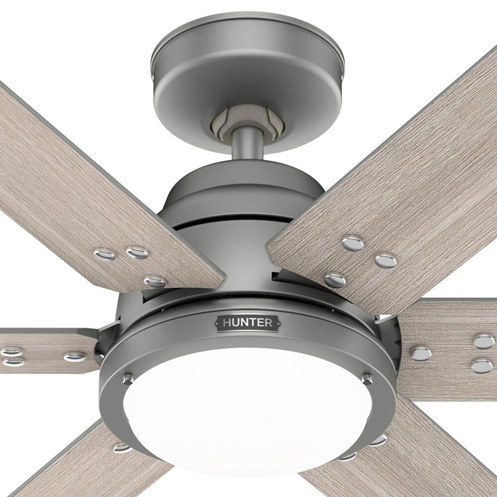 Hunter Gravity 72&quot; Ceiling Fan with LED Light in Matte Silver, , large