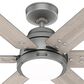 Hunter Gravity 72" Ceiling Fan with LED Light in Matte Silver, , large