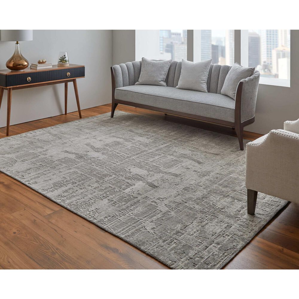 Feizy Rugs Eastfield 69A5F 3&#39; x 5&#39; Gray and Beige Area Rug, , large