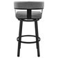 Armen Living Cohen 26" Swivel Counter Stool in Gray, , large