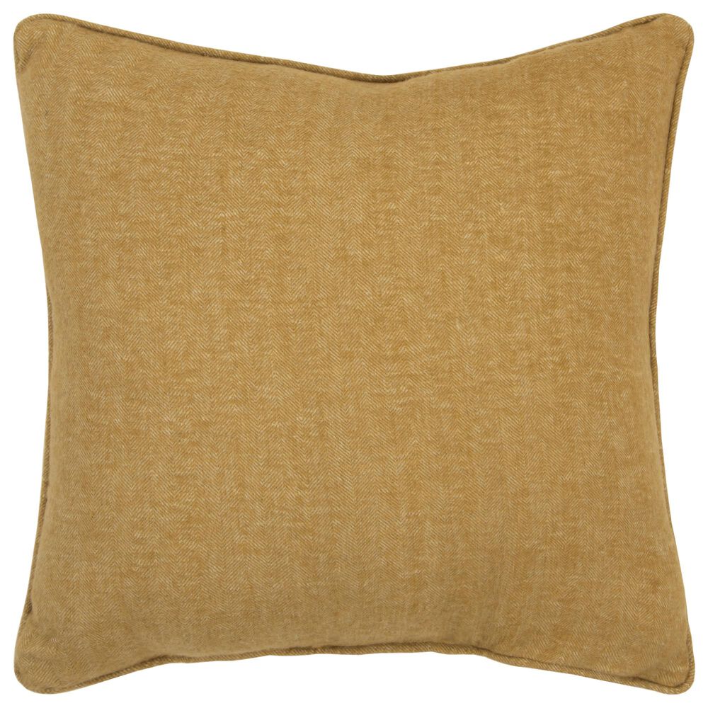 Rizzy Home Solid 20&quot; Poly Filled Pillow in Gold, , large