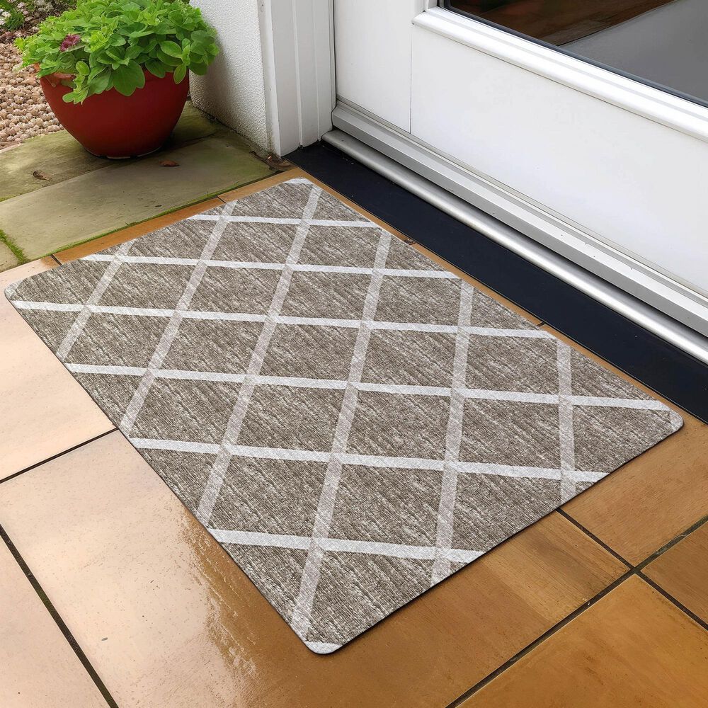 Dalyn Rug Company York 1&#39;8&quot; x 2&#39;6&quot; Taupe Indoor/Outdoor Area Rug, , large