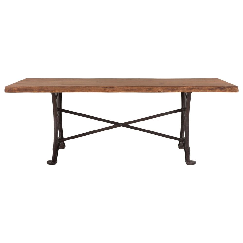 Home Trends &amp; Design Organic Forge 94&quot; Dining Table in Raw Walnut and Antique Zinc, , large
