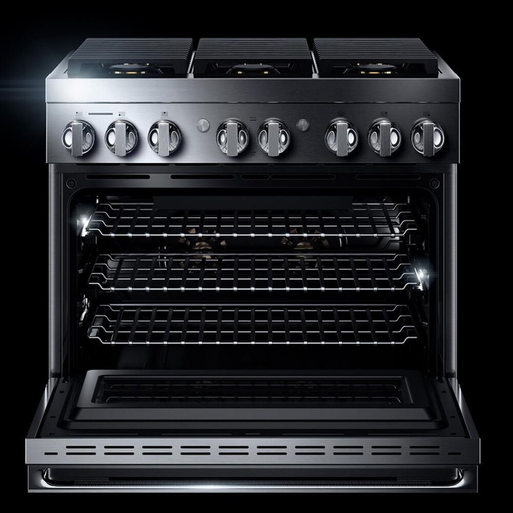 Jenn-Air Noir 36&quot; Dual-Fuel Professional Range in Stainless Steel, , large