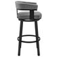 Armen Living Cohen 26" Swivel Counter Stool in Gray, , large