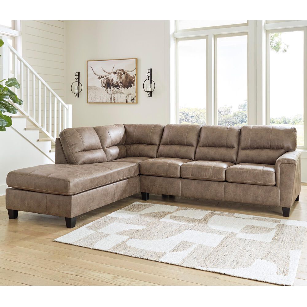 Signature Design by Ashley Navi 2-Piece Stationary Right Facing Sectional in Fossil, , large