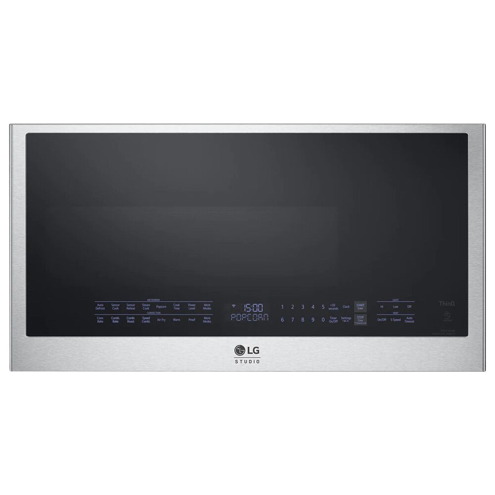 LG STUDIO 1.7 Cu. Ft. Over-the-Range Microwave with Air Fry in Stainless Steel, , large